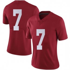 NCAA Women's Alabama Crimson Tide #7 Brandon Turnage Stitched College Nike Authentic No Name Crimson Football Jersey YU17H33EQ